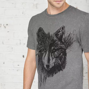 Camiseta de algodón retro lavada con ácido impresa con logotipo personalizado para hombre 100% poliéster peinado/algodón 230 gramos camiseta de gran tamaño - Product Image 2