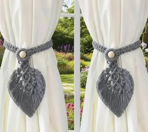 Correas para Cortinas, Lazos de Hojas Tejidos a Mano para Decoración de Bodas y Hogar, Cuerdas Coloridas para Atar Cortinas - Product Image 3
