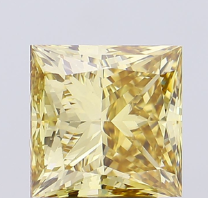 Diamant de laboratoire IGI certifié 3,00-4,50 carats, taille princesse, couleur marron-jaune intense fantaisie, clarté VS1, pour la fabrication de bijoux - Product Image 1