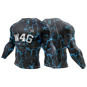 Nouveau maillot de sport pour homme personnalisé, léger, respirant, sans couture, compression, séchage rapide, haut de yoga actif à haute élasticité, mince - Product Image 1