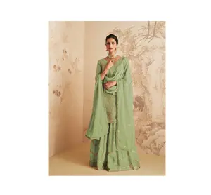 Nova coleção completa de roupas indianas e paquistanesas com costura semi-comprida, roupa Salwar para ocasiões especiais da Índia