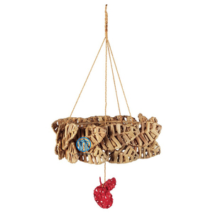 Vibe cálido y acogedor, corona de jacinto de agua hecha a mano ecológica, accesorios colgantes de Navidad para árbol de Navidad - Product Image 5