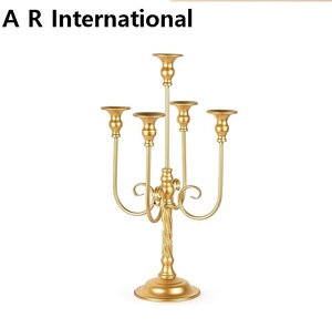 Candelabro de Hierro Dorado de 5 Brazos, Plegable, para Decoración del Hogar, para Bodas, Navidad, Día de San Valentín y Otros Festivales - Product Image 6