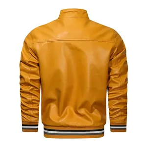 Elegantes chaquetas de cuero genuino para hombres y de alta calidad duraderas y cómodas, ideales para ciclistas y moda diaria - Product Image 6