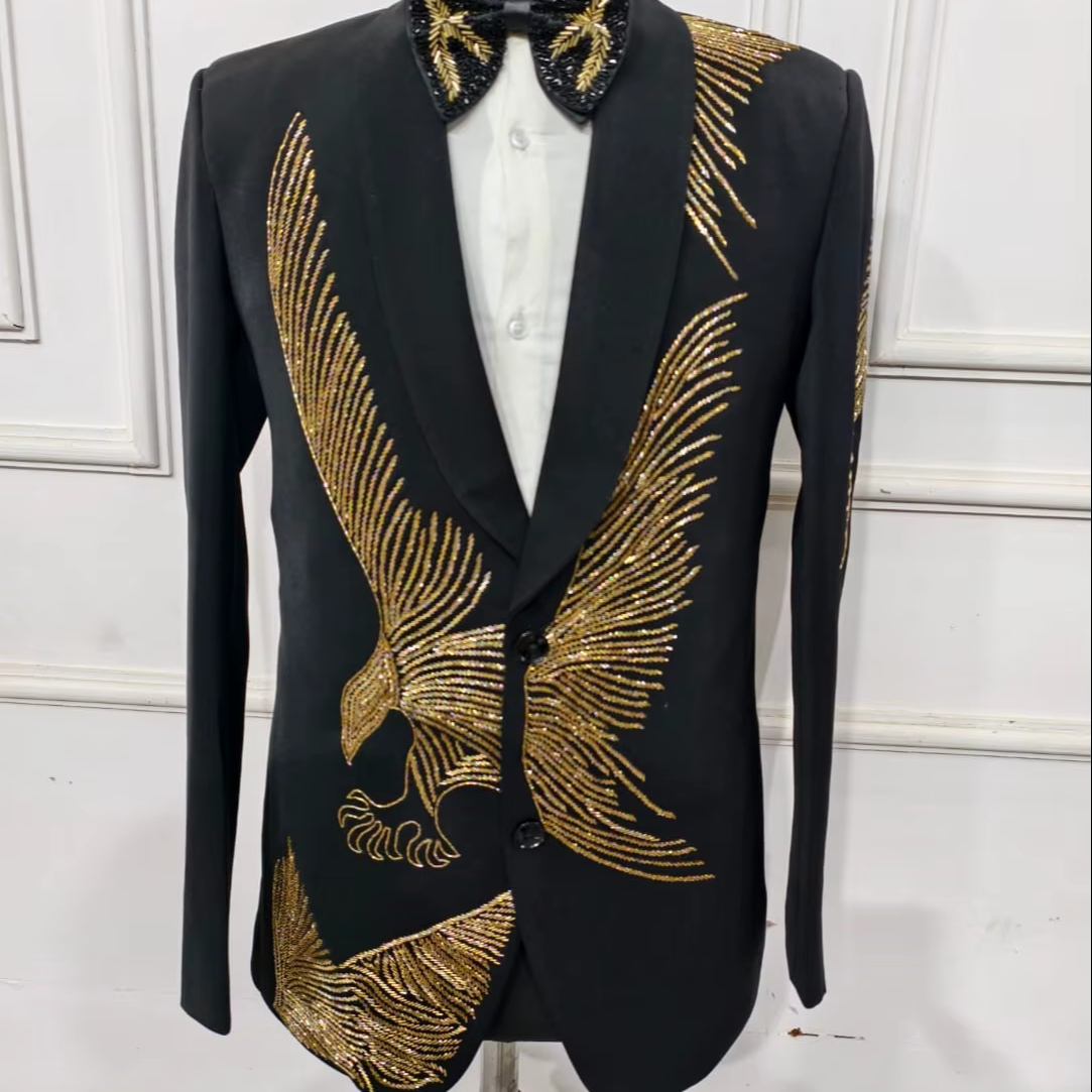 Calidad Premium trajes de boda oro para Compradores de Negocios en