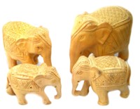 Statue d'éléphant en bois artisanale traditionnelle indienne avec design Feng Shui, grande taille, pour la décoration de la maison, des restaurants et des hôtels
