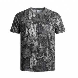 เสื้อยืดคอกลมผ้าฝ้ายแท้ 100% น้ำหนัก 220 กรัม พิมพ์ลายพรางต้นไม้ ทรงหลวม ไม่เป็นขุย สำหรับผู้ชาย พร้อมโลโก้แบบกำหนดเอง - Product Image 5