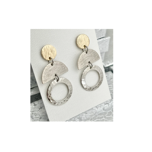 Pendientes de Metal con Textura Cuadrada, Diseño Geométrico, Regalo de Joyería Conmemorativa del Año Nuevo Chino, Septiembre 2025 - Product Image 3