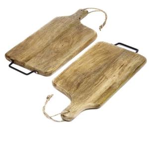 Tabla de cortar de madera de mango hecha a mano, tabla de cortar decorativa de cocina de diseño moderno de estilo único - Product Image 3