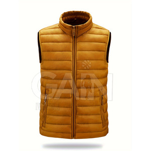 Chaleco Ligero Informal de Invierno para Hombre, Transpirable, Ecológico, Relleno 100% Poliéster, Personalizable, de Alta Calidad, con Cuello en V - Product Image 1