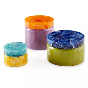 Recipiente de Resina Hecho a Mano de Primera Calidad con Tapa Abatible, Apto para Microondas, Libre de BPA, Hermético, Almacenamiento de Cocina para Especias y Alimentos Secos - Product Image 1