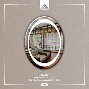 Espejo LED Contemporáneo para Baño, sin Marco, con Reflejo Nítido para Espacios Interiores Modernos, desde India - Product Image 5