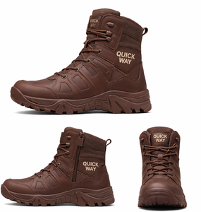 <b>Men</b>’s Tactical Leather Boots 8-Inch Outdoor Work & Hiking Shoes - Product Image 5