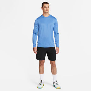 Camiseta de manga larga con cuello redondo para hombre, camiseta transpirable de talla adulta con logotipo privado - Product Image 5