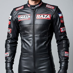 ชุดหนังสำหรับแข่งซูเปอร์ไบค์ไหล่ไทเทเนี่ยม, Kevlar เรียงราย, Pro-Rider, ความปลอดภัยสูงสุด, สไตล์ก้าวร้าว, การตัดเย็บที่ทนทาน - Product Image 5