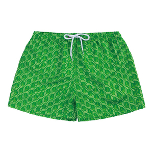 Pantalones cortos de baño de playa transpirables de secado rápido para hombre con detalle de botón de patrón sólido estilo callejero al por mayor para nadar - Product Image 3