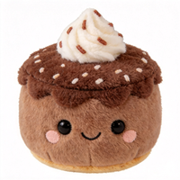 En gros, Adorable Peluche Gâteau au Chocolat, Peluche Gâteau Marron Mignonne Personnalisée, Poupée en Peluche Cupcake Marron Personnalisée