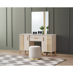 Juego de Dormitorio Moderno y Contemporáneo Portre Gold, Económico, Tamaño Queen, con Base de Almacenamiento de 2 Cajones, Precio al por Mayor, Hecho a Mano en Turquía - Product Image 2