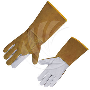 Guantes de Apicultura de Cuero Suave con Cierre Elástico en el Brazo, Guantes de Apicultura Resistentes con Protección en el Antebrazo - Product Image 3