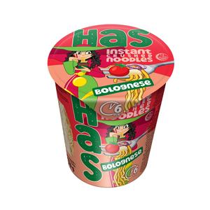 HAS Bolognese Ramen <b>Noodles</b> <b>Box</b> Instant 70g Wheat Flour Fried 18% Fat Rich Savory 6-Minute Cooking Time 12-Month Shelf - Product Image 1