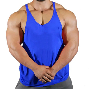 High Quality 140gsm <b>Men's</b> Thick <b>Rib</b> Knitted Gym Tank Top Casual Fitness Polyester 3D Pattern Quick Dry Sexy Breathable <b>Vest</b> Top - Product Image 3