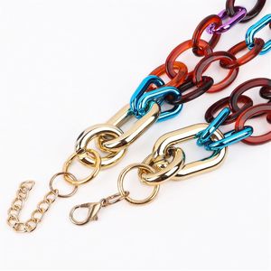 Cadena de eslabones de resina elegante para manualidades, material de alta calidad para un brillo duradero, cadena de eslabones de resina ligera, perfecta para bolsos - Product Image 3