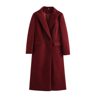 Custom Winter Fashion Burgundy Long Jacket Premium Warm Stylish <b>Women</b> Men Unisex Outerwear Thick Padded Casual Streetwear - Product Image 2