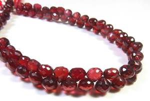 ลูกปัดพลอยโกเมนสีแดงธรรมชาติ100% ขนาด9นิ้วสำหรับสร้อยคอ - Product Image 2