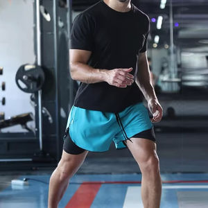 Short de sport à séchage rapide, pantalon de sport double couche pour hommes et femmes, pantalon de sport de course en plein air, pantalon de survêtement respirant absorbant la sueur OEM - Product Image 4