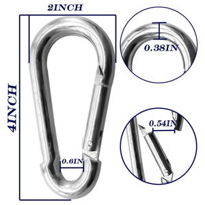 Crochet à ressort en acier robuste personnalisé, mousqueton, connecteur pour balançoire, hamac, fitness, camping, équipement de plein air - Product Image 4