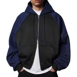 Basics Sweat à capuche unisexe surdimensionné coupe ample brodé hiver de haute qualité 100% coton à double coupe courte 2026 - Product Image 1