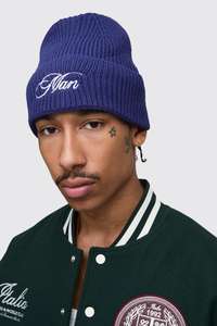 OEM Premium Quality Customizable <b>Navy</b> Beanies Caps For Adults & Youth Warm Comfortable Soft Fabric Unisex Beanie Caps - Product Image 2