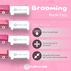 Peines sostenibles de acero inoxidable para mascotas, limpieza de abrigos para perros y gatos, cuchillos de cardado, herramientas de aseo de madera para Terriers - Product Image 6