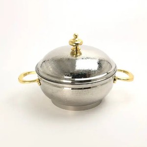 Cacerola de Acero Inoxidable Hecha a Mano, Martillada, de Lujo, 24 cm de Diámetro, Apta para Lavavajillas, Sin Recubrimiento, para Servir y Calentar Alimentos en el Hogar y Hoteles - Product Image 3