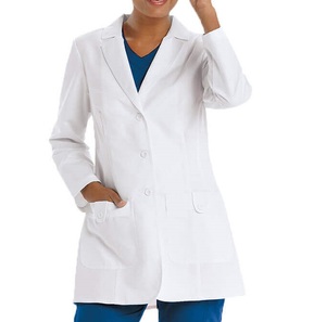 Transpirable personalizado OEM señoras enfermería Workwar Hospital uniforme vestido largo laboratorio abrigos para trabajar mangas completas Casual usa abrigo - Product Image 4