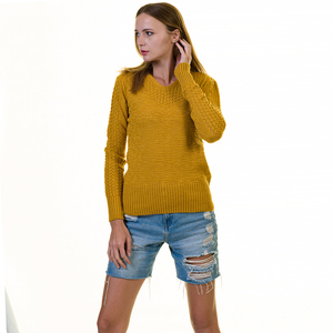 Vestido de suéter de invierno de primera calidad para mujer, amarillo sol, manga larga, estilo informal, tejido por ordenador, entrega rápida por DHL y FedEx - Product Image 5