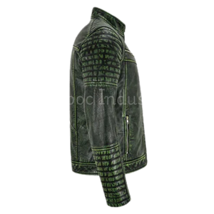 Cafe RACER เสื้อแจ็กเก็ตหนังแกะแท้สำหรับผู้ชาย, แจ็คเก็ตหนังนักแข่งใหม่สไตล์วินเทจ - Product Image 4