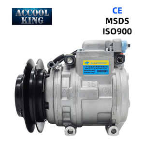 11Q6-90091 10PA15C 1PK 1B <b>12V</b> Cooling Compressor for Hyundai Excavator - Product Image 1