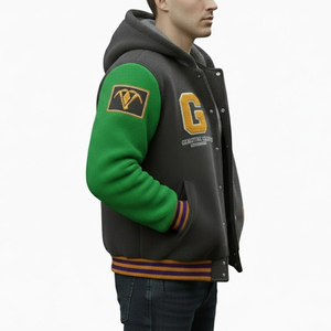 Veste d'hiver en molleton de baseball pour hommes, veste universitaire, meilleur fabricant de vêtements, veste en molleton pour hommes - Product Image 3