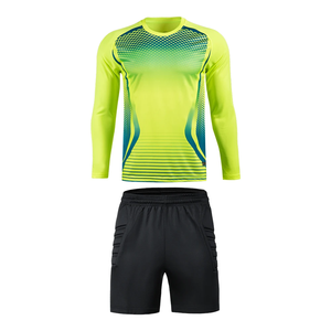 Maillot rembourré de gardien de but de football 100% polyester léger, séchage rapide, respirant, col montant, manches longues, toutes saisons - Product Image 2