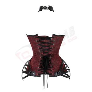 Plus-Size <b>Waist</b>-Wrap Under-Clothes Lace-Up Tight-Fitting Women Zippers Breathable Shape-Ware All-Body <b>Leather</b> Gothic-Corset - Product Image 3