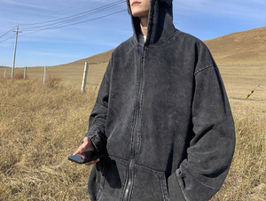 Sudaderas con capucha para hombre, Jersey estampado desgastado, venta al por mayor, ropa deportiva Vintage para correr, Sudadera con capucha desgastada ligera para hombre - Product Image 3