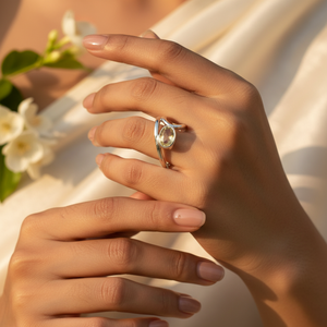 Bague en argent 925 avec citrine pour femmes, bijoux élégants en cristal de pierres précieuses - Product Image 2