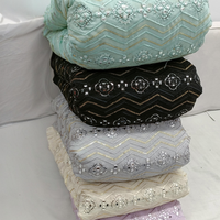 Tissu en Georgette Luxueux Doux, Fluide et Semi-Transparent Idéal pour Créer des Robes, des Hauts, des Écharpes et des Tenues de Soirée Élégantes