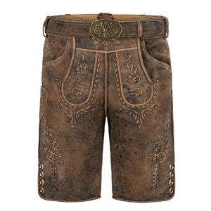 Nuevo estilo moda bávaro Lederhosen corto hombres venta al por mayor peso ligero buena calidad Oem mejor precio bávaro corto - Product Image 5