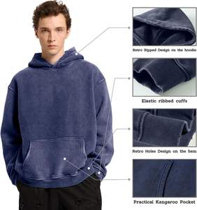 Men's 100% Cotton Pullover <b>Sweatshirt</b> Plain <b>White</b> Hoodie Minimalist Streetwear Soft Winter Wear Custom Options Dye Technique - Product Image 4