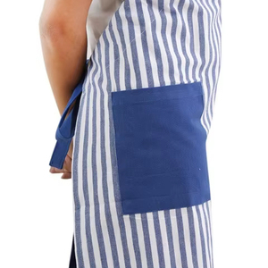 ผ้ากันเปื้อนผ้าฝ้ายย้อมเส้นด้าย100% ผ้ากันเปื้อนเอวสีเทาอาหารทำอาหารร้านตัดผมสวน BBQ PE LDPE PVC โพลีเอสเตอร์ - Product Image 1