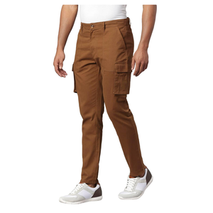 Pantalon cargo de randonnée multi-poches de couleur unie pour hommes en plein air décontracté avec logo personnalisé de haute qualité en vente - Product Image 2