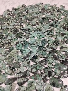 500กรัมล็อตกึ่งมีค่ามรกตพลอย-ขายส่งมรกตอัญมณีหลวม Cabochon-มรกตเครื่องประดับเงินหลวม - Product Image 2