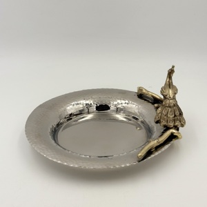 Hot Sale Decorative Plate Stainless Steel with Brass Peacock Statue Mirror Polished Plate for the Use Home Restaurant Wedding - Product Image 5